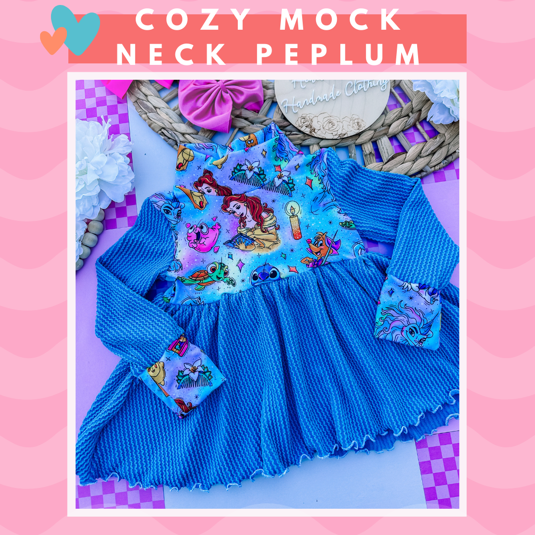 Cozy Mock Neck Peplum