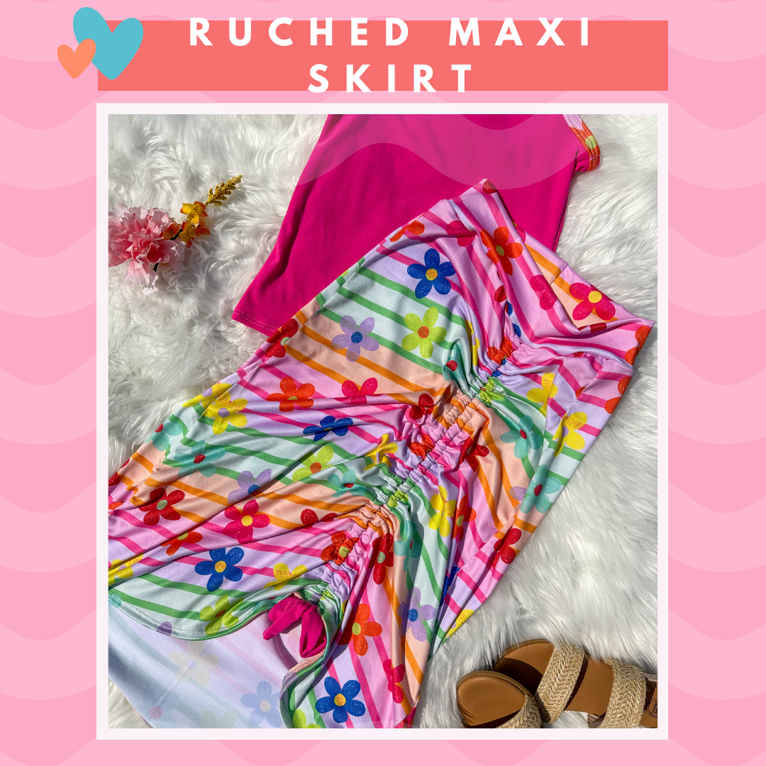 Ruched Maxi Skirt